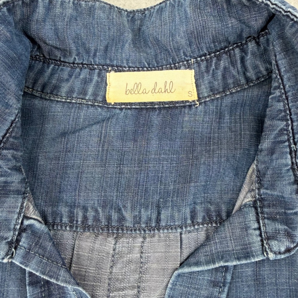 Bella Dahl Womens Tencel Chambray Button Down Shirt Blue Small B2646-549 - Picture 2 of 9